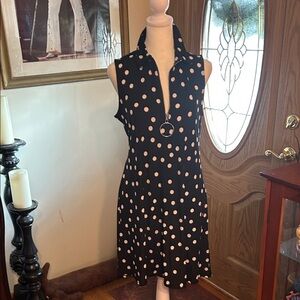 MSK Black and White Polka Dot Mini Dress